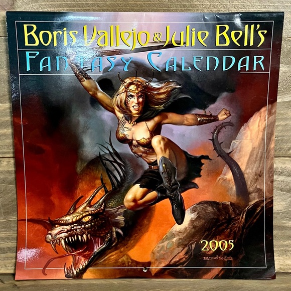Boris Vallejo & Julie Bell Fantasy Calendar 2005 Collectible VTG Y2K Fantasy Art - Picture 1 of 10